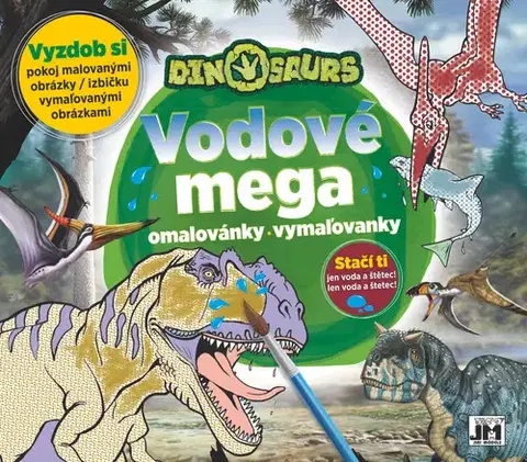 Nalepovačky, vystrihovačky, skladačky Vodové mega omalovánky / vymaľovanky - Dinosaurs