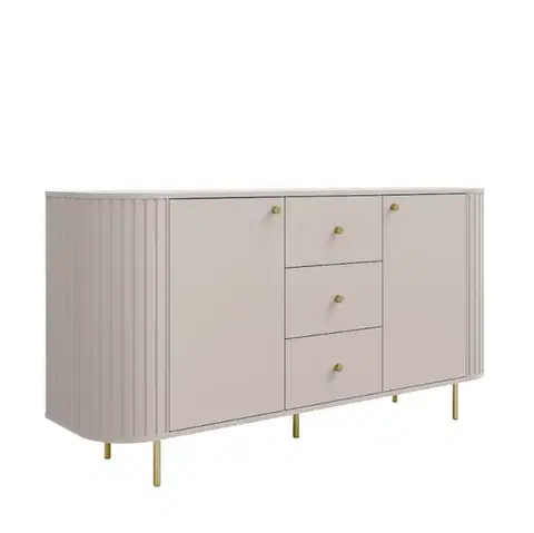 Komody ArtLemp Komoda VAOLIA 2F3S  | pieskovo béžová