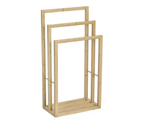 Svietidlá WENKO 25629100 - Stojan na uteráky BAMBUSA 42,5x82 cm hnedá 25629100