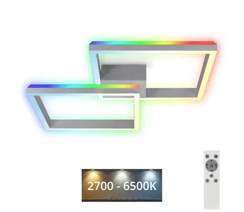 Svietidlá Brilo - LED RGBW Stmievateľný prisadený luster FRAME 2xLED/17W/230V 2700-6500K+ DO 3753-019