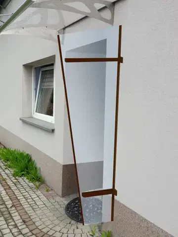 Vchodové prístrešky Bočná stena UNI plexisklo Dekorhome