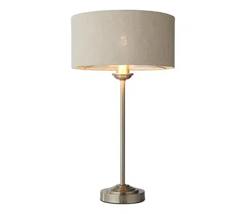 Lampy Endon 100646 - Stolná lampa HIGHCLERE 1xE14/7W/230V béžová/matný chróm 100646