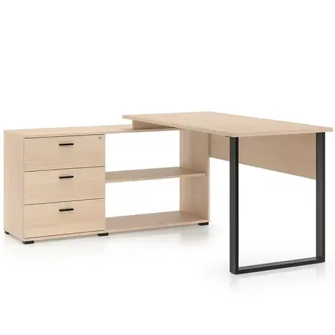 Moderné kancelárske stoly Písací stôl  Odelis 09 Dub Lindberg