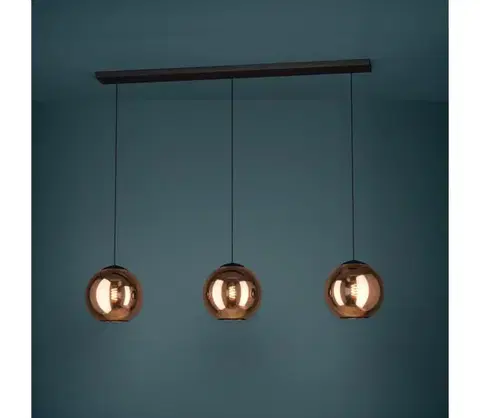 Svietidlá Eglo 390095 - Luster na lanku CORDOBA 3xE27/40W/230V medená 390095