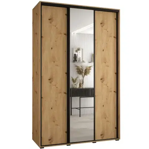 Šatníkové skrine Skriňa 45 Canaris 3 170 artisan/čierna