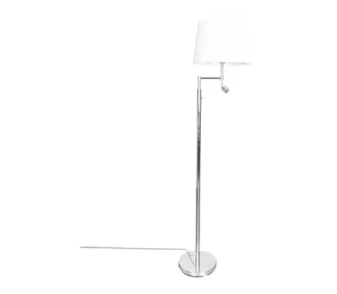 Lampy ByRydens 1988780-5000-LED Stojacia lampa ORLANDO 1xE27/5W/230V+LED/3W biela/chró 1988780-5000