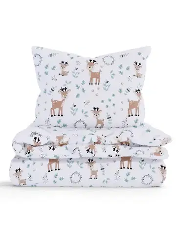 Obliečky MKLozkoviny.sk Bavlnené obliečky Renforcé – Bambi - 140 × 200 cm - 70 x 90 cm