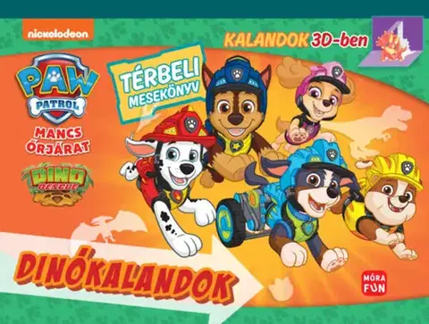 3D, magnetické, priestorové knihy Mancs Őrjárat - Dinókalandok - Térbeli mesekönyv