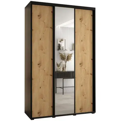 Šatníkové skrine Skriňa 45 Canaris 3 150 čierna/artisan/čierna