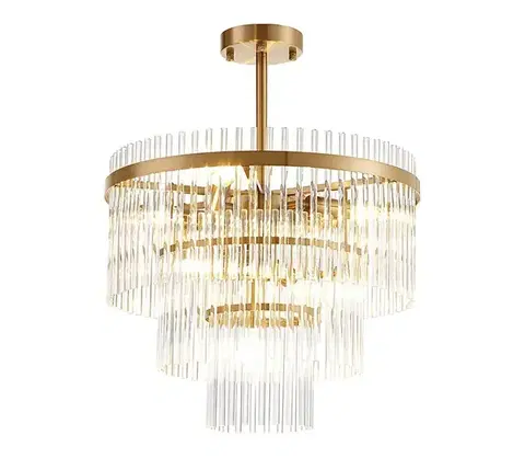 Svietidlá Viokef Lighting Luster na tyči SABRINA 7xE14/40W/230V zlatý 4314500