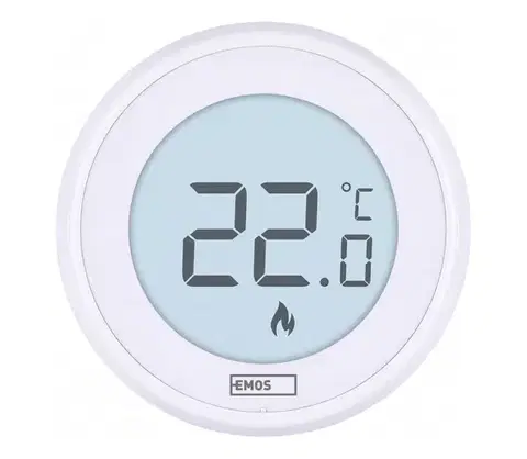 LED osvetlenie  Manuálny izbový termostat 230 V/6 A, napájanie 2× AA, biely P5608