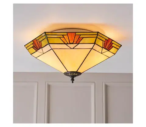 Svietidlá Endon 64284 - Stropné svietidlo Tiffany NEVADA 2xE27/60W/230V priemer 40 cm 64284