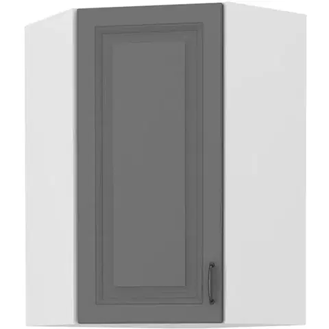Kuchynské skrinky visiace Skrinka do kuchyne STILO DUSTGREY/biely 60X60 GN-90 1F (45°)