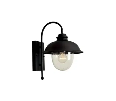 Svietidlá  Vonkajšie nástenné svietidlo ZUNA 1xE27/60W/230V IP44 čierna SKU013582