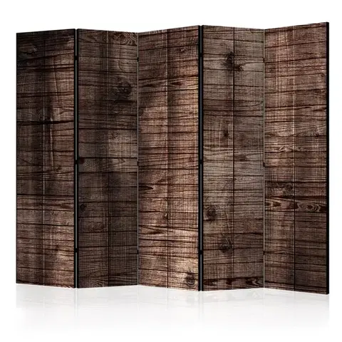 Paravány Paraván Dark Brown Boards Dekorhome