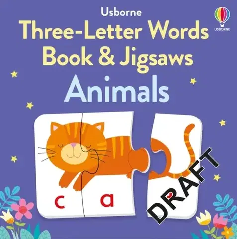 Leporelá, krabičky, puzzle knihy First Words Jigsaw Book: Animals - Kate Nolan