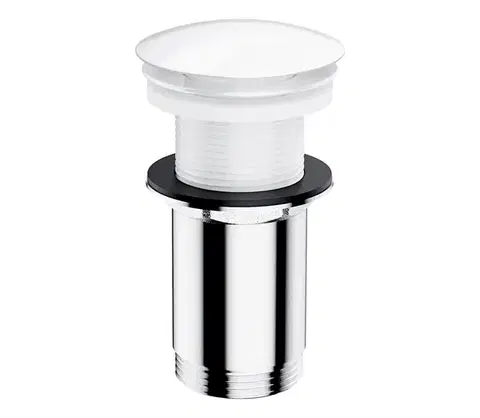 Svietidlá OMNIRES A716BP - Umývadlový výpust CLICK-CLACK pr. 6,6 cm lesklá biela A716BP