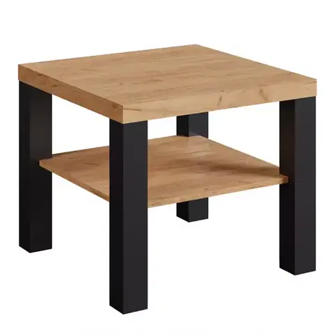 Konferenčné stolíky v podkrovnom štýle Konferenčný stolík Olaf VII čierna/craft