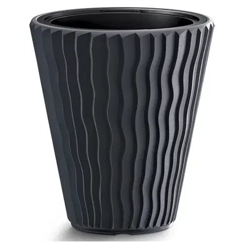 Kvetináče a truhlíky NABBI DBSP350 plastový kvetináč 34,9 cm antracit