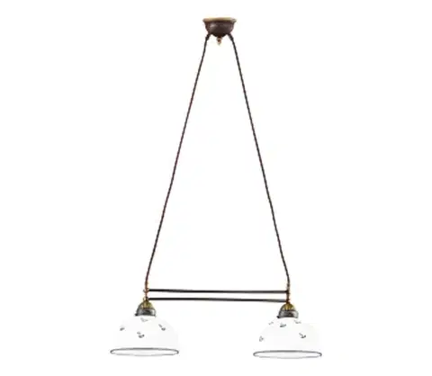 Svietidlá Kolarz 731.82.24 - Luster na lanku NONNA 2xE27/75W/230V modrá 731.82.24