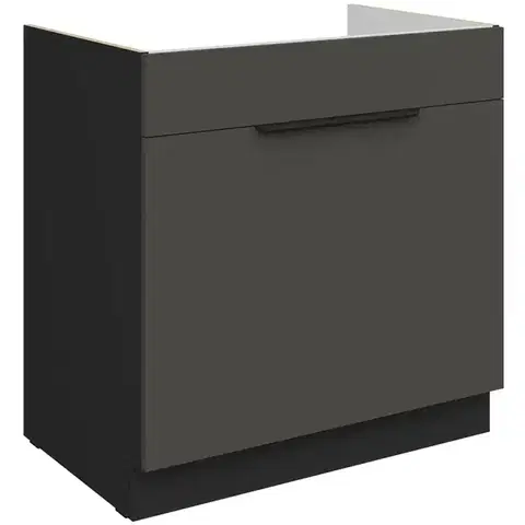 Kuchynské skrinky stojace Kuchynská skrinka Aria-Gr/Bl Anti Fingerprint 80zl 1s Bb