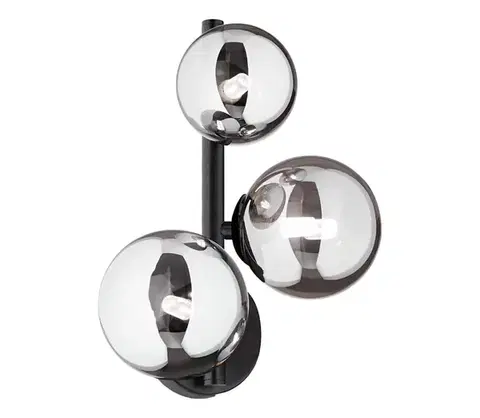 Svietidlá Ideal Lux - LED nástenné svietidlo PERLAGE 3xG9/3W/230V čierna/dymová 271439