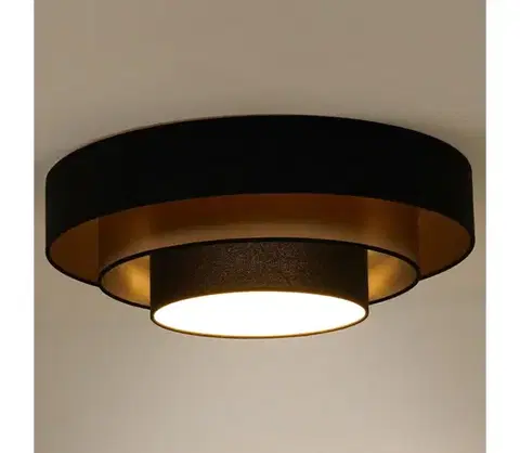 Svietidlá  - LED Stropné svietidlo LUNETA LED/26W/230V pr. 60 cm 4000K čierna/zlatá 606295