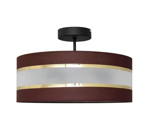 Svietidlá  Luster na tyči HELEN 3xE27/15W/230V hnedá/čierna/zlatá P-0804-15/3 BK-B +BR+GO+MAT