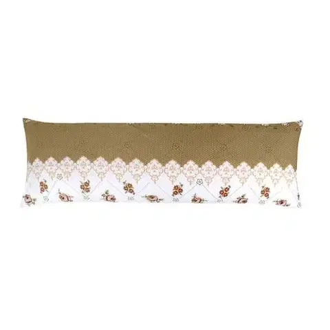 Obliečky Bellatex Obliečka na relaxačný vankúš Ruže hnedá, 45 x 120 cm