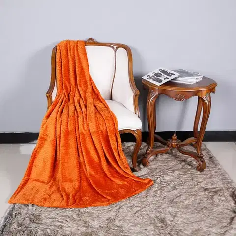 Jednofarebné deky Deka Clarte 70x140 oranžový