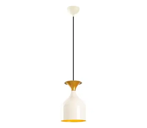 Svietidlá  Luster na lanku SIVANI 1xE27/40W/230V biely/medený 536NTD1147