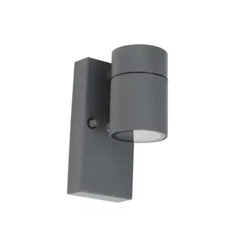 Vonkajsie svetlo so senzorom Vonkajšia nástenná lampa antracit IP44 so senzorom súmraku - Solo