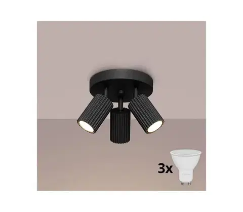 Svietidlá BRILAGI - LED bodové svietidlo CRESTO 3xGU10/10W/230V čierne BR.1582