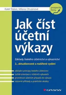 Dane, účtovníctvo Jak číst účetní výkazy - 2. vydání - Karel Šteker,Milana Otrusinová