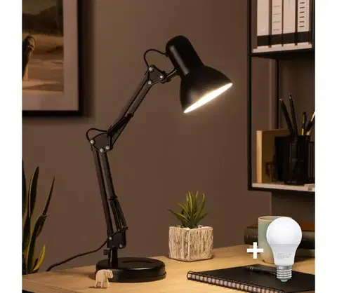Lampy BRILAGI - LED Stolná lampa ROMERO 1xE27/10W/230V čierna BG0261 + BG0208