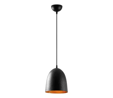 Svietidlá  Luster na lanku TATTOO 1xE27/40W/230V, priemer 20 cm, čierny 584TTM1264