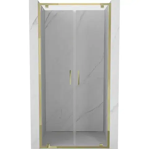 Sprchovacie kúty MEXEN - Exo sprchové dvere krídlové110, transparent, zlatá 8182-110-000-50-00