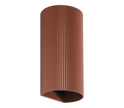 Svietidlá FARO Barcelona FARO 40545 - Nástenné svietidlo SOLE 2xGU10/8W/230V tehlová vrúbkovaná guľatý 40545