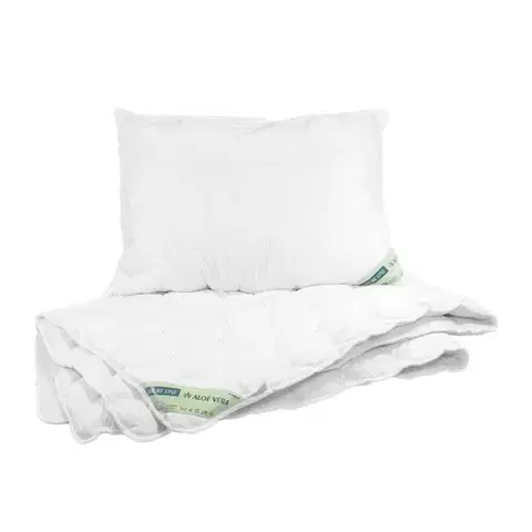 Prikrývky Vetro plus Set prikrývky a vankúše Natur Line - Aloe Vera, Calme 140x200 cm 70x90 cm