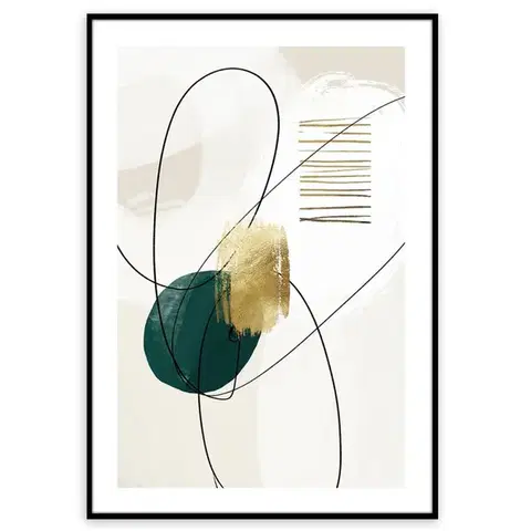 Dekorácie a bytové doplnky Obraz Artbox Digi 50x70 Ab110 Green Shape