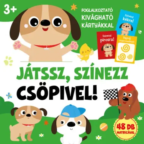 Nalepovačky, vystrihovačky, skladačky Játssz, színezz Csöpivel! - 48 db matricával - Mária Duzs