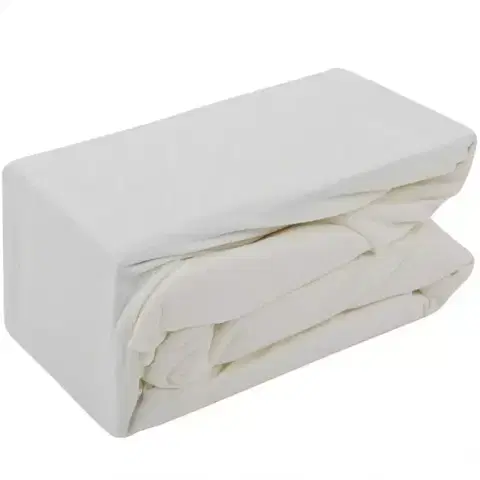 Bytový textil Prestieradlo jersey s gumkou 115GSM 180x200 biela