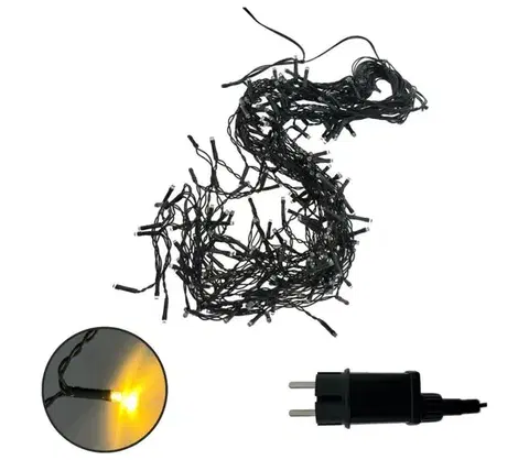 LED osvetlenie  LED vonkajšia svetelná reťaz 200xLED/230V 7,6 m IP44 čierna 034 0001083