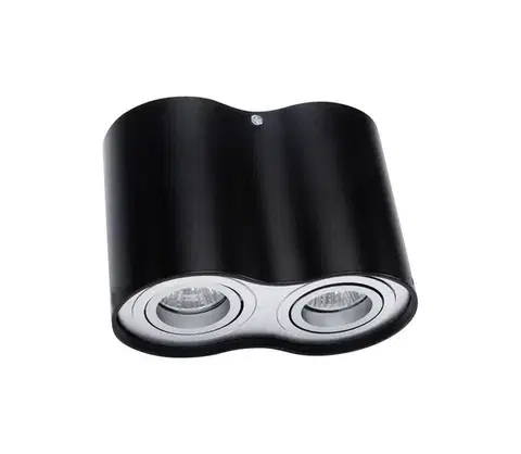 Svietidlá  Bodové svietidlo TUBA 2xGU10/50W/230V čierna C1234-2L BL