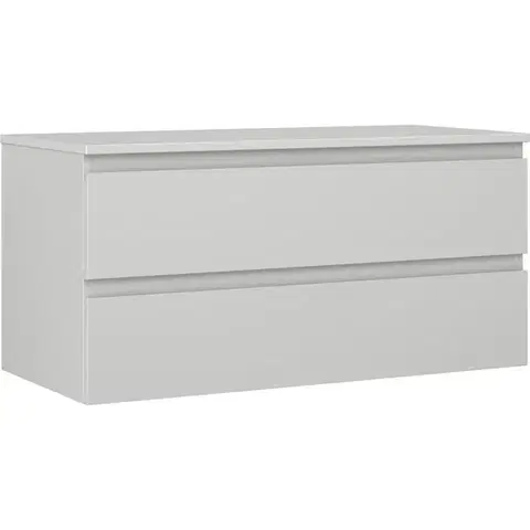 Kúpeľňový nábytok MEXEN/S - Orio kúpeľňová skrinka pod umývadlo 100 cm s doskou, 2 zásuvky, sivá mat 91A10-10047-2-BFFC62