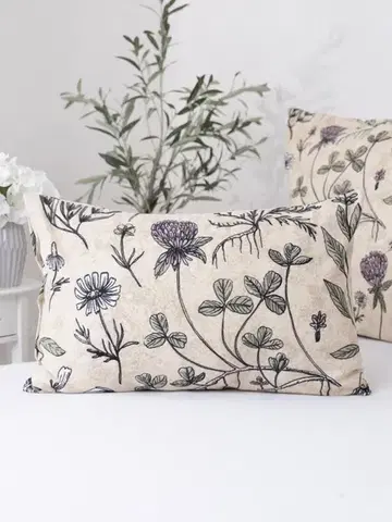 Dekoračné obliečky MKLozkoviny.sk Flanelová obliečka na vankúš 40 x 60 cm - Herbár-  -