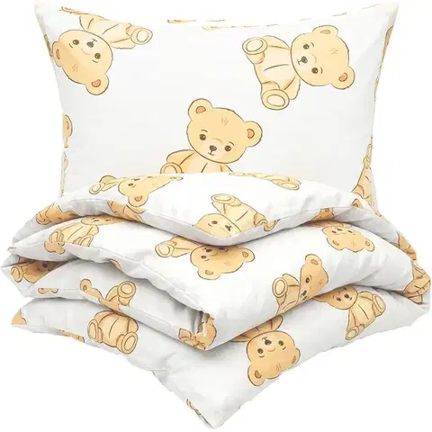 Obliečky 4Home Detské bavlnené obliečky do postieľky Teddies, 100 x 135 cm, 40 x 60 cm