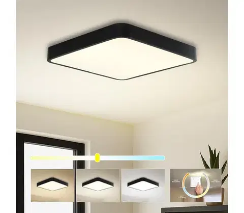 Svietidlá Brilagi - LED stropné svietidlo POOL SQUARE LED/48W/230V 50x50 cm čierne BRI054
