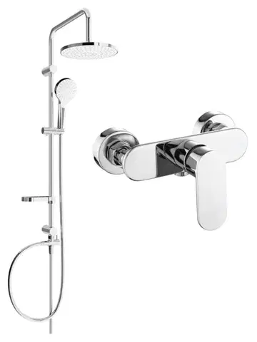 Sprchy a sprchové panely MEXEN/S - Erik sprchový stĺp vrátane sprchovej batérie Milo, chróm 71340205-00