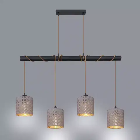 Moderné lampy do obývačky Luster 15584-4H1 Sivo-zlatá LW4